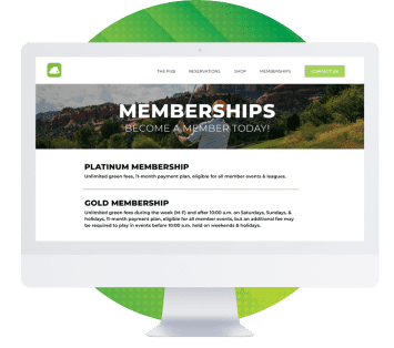 Teesnap Memberships Screen