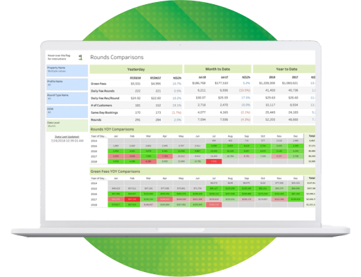 Teesnap Reporting Screen