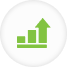 Teesnap icon bar graph up