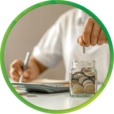 Teesnap Save Money in Jar in Circle